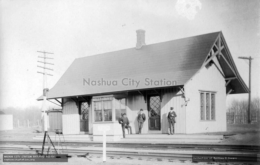 Postcard: Railroad Station, Hills Grove, Rhode Island